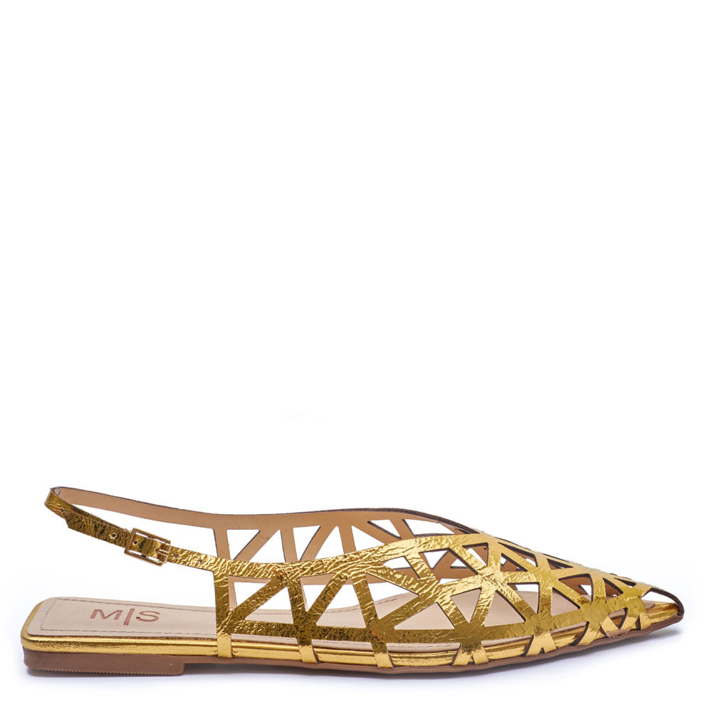 sandalia m|s couro bala ouro 1219-1